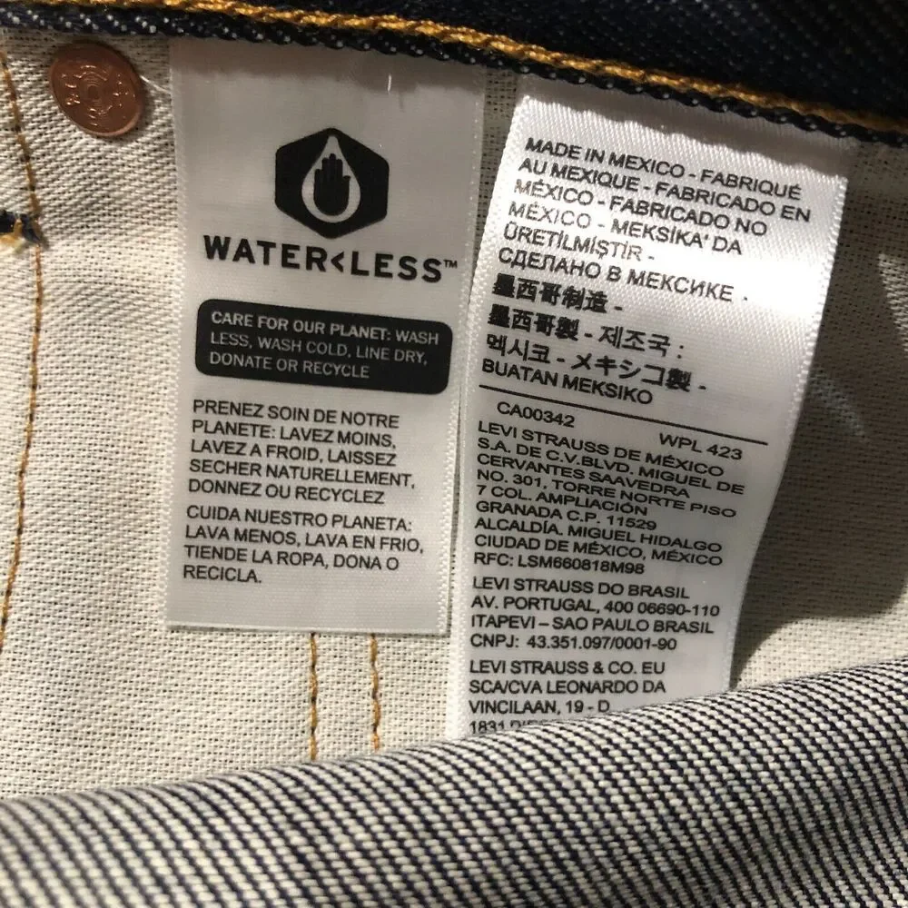 NEW Levi's 501 Original Shrink to Fit Jeans Blue Button Fly Straight Mens 32x30